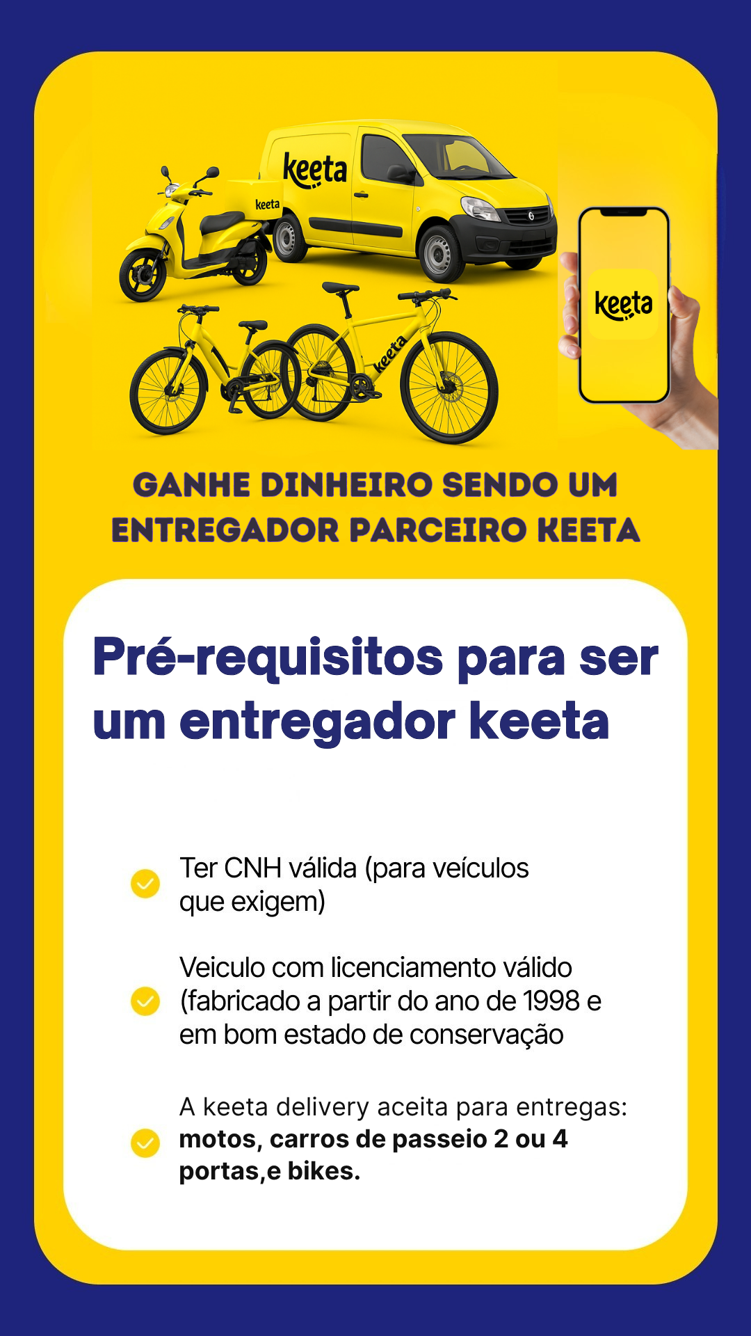 Caminhões keeta delivery